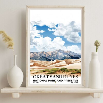 Great Sand Dunes National Park and Preserve Poster, Travel Art, Office Poster, Home Decor | S4 - image6